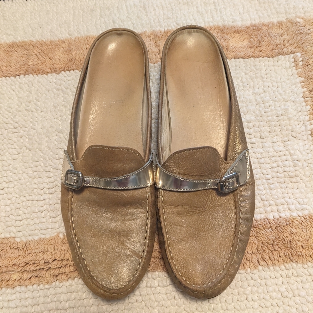 AGL Golf Shimmer Italian Leather Mules, size 40EU(9.5US)
